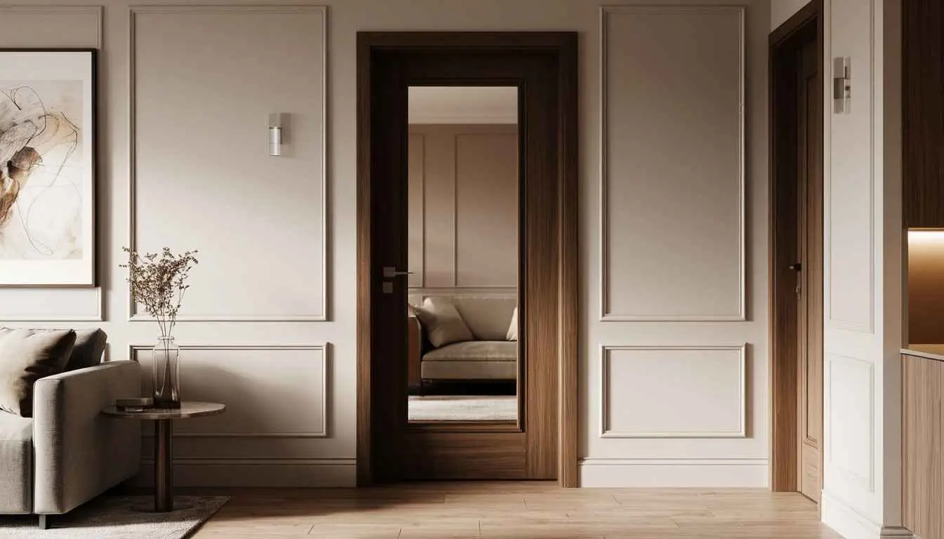 Входная металлическая дверь с зеркалом